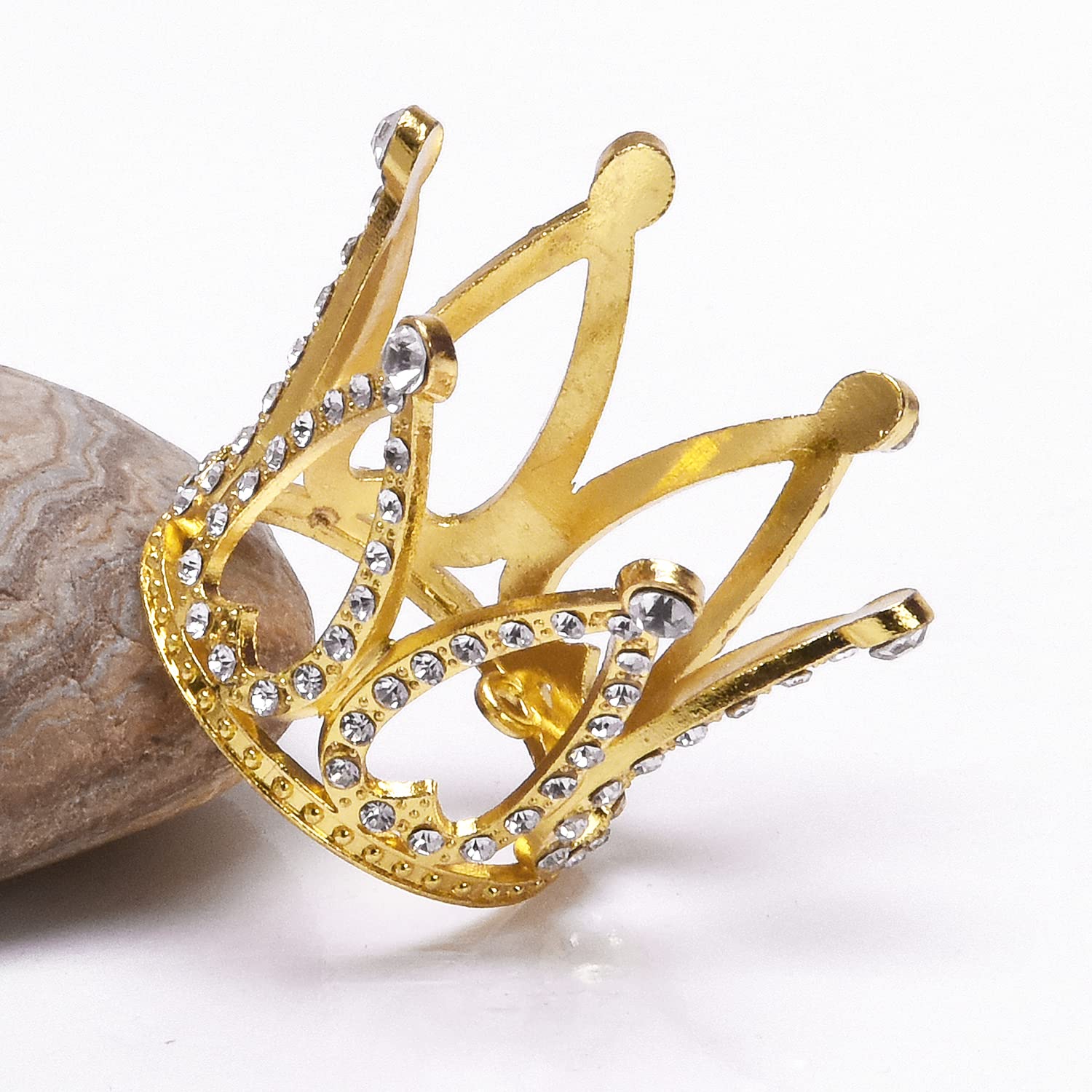 Mini Infant Crown Baby Princess Tiara Cake Topper Crystal Rhinestone ...