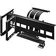 EZDIY-FAB Vertical PCIe 4.0 GPU Mount Bracket Graphic Card Holder with 5V 3 Pin ARGB LED Module, Video Card VGA Support Kit with PCIe 4.0 X16 Gen4 17cm/6.69in Riser Cable 90 Degree Right Angle (Black)