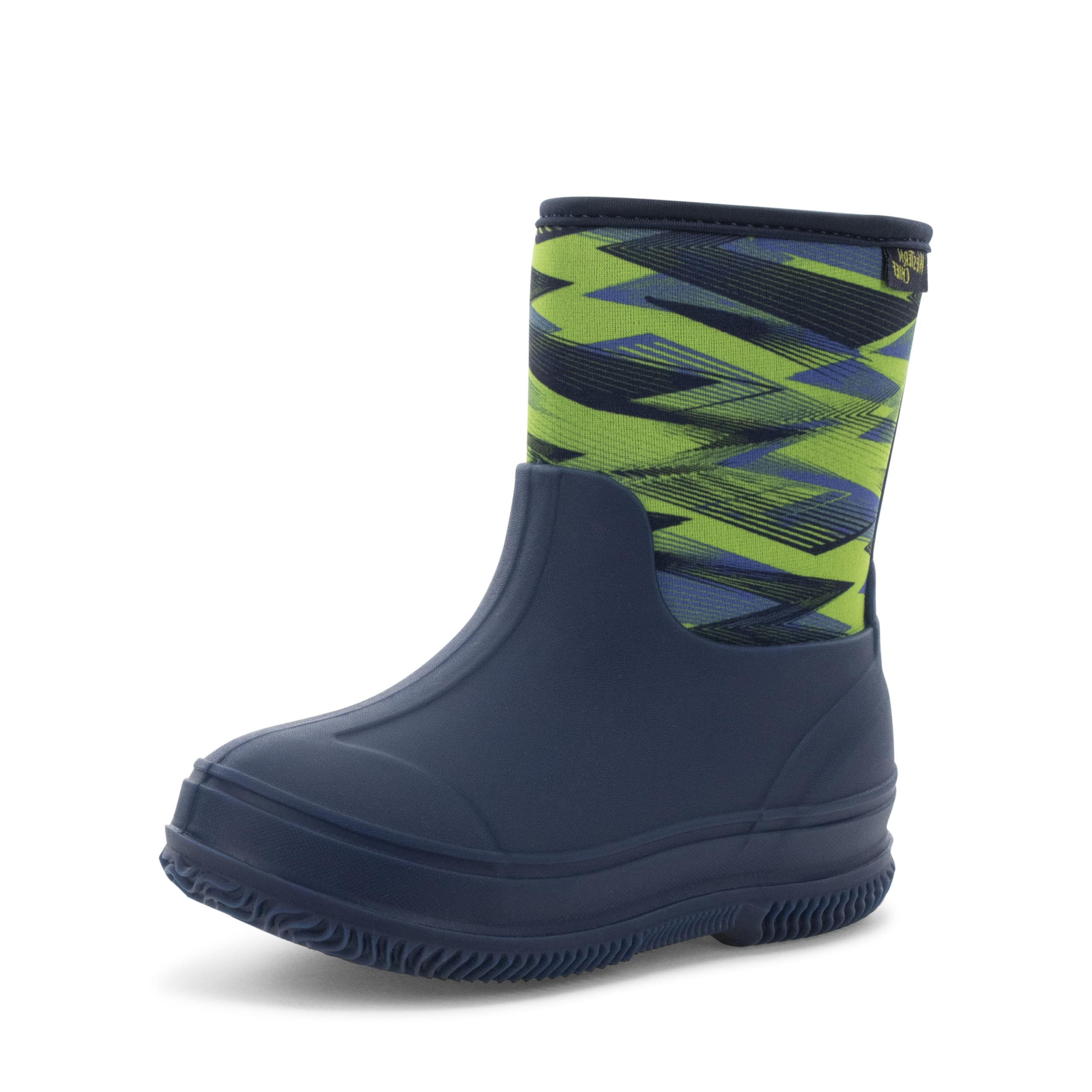 Western Chief Kids Freestyle Neoprene Outdoor Boot, Lightweight, Kid Friendly for Boys and Girls Waterproof Boot for Rain, Mud, Cold Weather, Snow, Navy Green, 10 Image