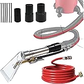 Happy Tree Universal Fit All Brands' Shop Vac Extractor Hose Kit Adapter Wet-Dry Extraction Accessory for Upholstery &amp; Carpet Cleaning Auto Detailing Wet Vaccum Accessories with 25 Feet Water Hose