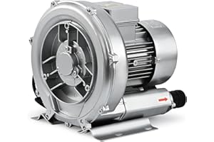 Byjoph 3/4HP Regenerative Blower, 77CFM 110V 60Hz Single Phase, High-Pressure Vortex Ring Blower, Industrial Vacuum Pump for Air Blowing Or Suction for Sewage Aeration Aquarium Fish Pond (0.74HP/550W)