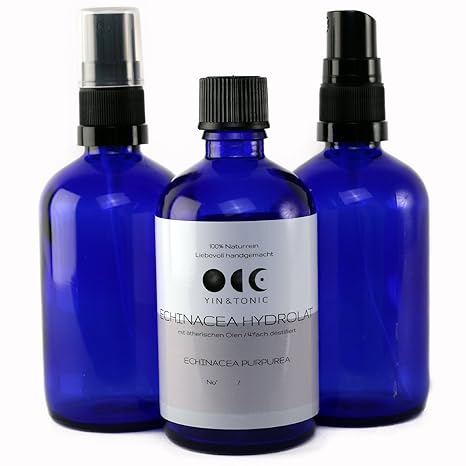 Yin & Tonic Echinacea Hydrolat - 100 ml naturreines Echinacea Wasser in Bioqualität. 4-fach destilliert.