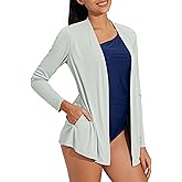 Willit Women's UPF 50+ Cardigan Sun Shirts Long Sleeve Lightweight Sun Wrap with Pockets SPF UV Quick Dry