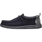 HEYDUDE Men's Wally Vintage Classic Slip-On Loafers | Lightweight Men's Canvas Shoes | Easy-On Design for Casual Comfort & Style