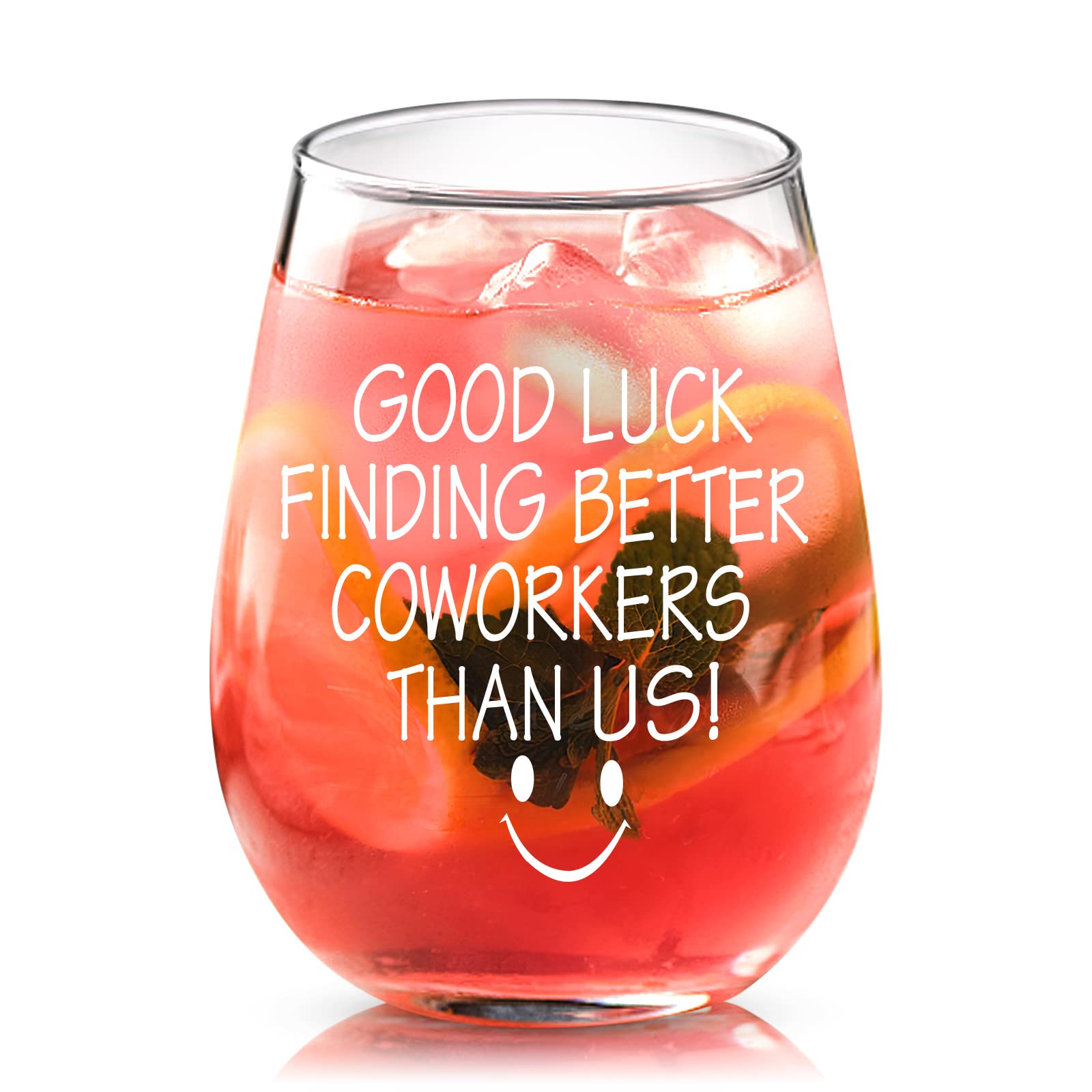 Joymaking Going Away Gift for Coworkers - Good Luck Finding Better Coworkers Than Us, 15 Oz Wine Glasses for Leaving Colleagues, New Job, Retirement Presents for Men Women