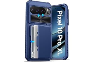 ATATOO for Google Pixel 10 Pro XL Wallet Case, Built-in Card Holder (3-5 Cards) & Slide Camera Cover & RFID Blocking, Military Grade Protection, Shockproof Case for Pixel 10 Pro XL 6.8" 2025, Blue