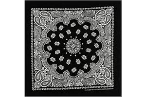 KUTXA 100% Cotton Western Paisley Bandanas double sided printing for Men for Women 1/12/24 Piece (22 inch x 22 inch)