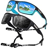 SKYWAY Polarized Sports Sunglasses for Men Women UV400 Wrap Around Sports Glasses for Running Cycling Baseball
