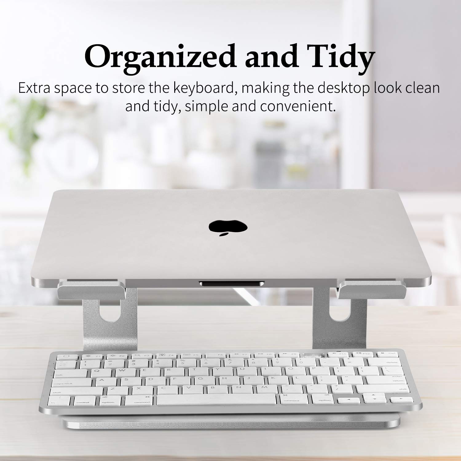 Soporte para Portátil, Soporte Ordenadores Portátiles, Soporte para Laptop para Aluminium, Bases de Portátiles para Notebook PC Laptop MacBook, Mesa para Ordenador para 11-17 Pulgadas