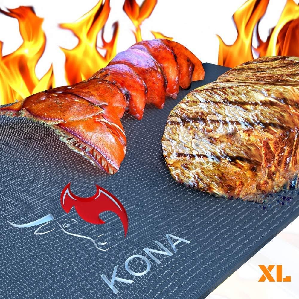 Kona XL Best Grill Mat - BBQ Grill Mat Covers The Entire Grill - Premium Non-Stick 25"x17" : Garden & Outdoor