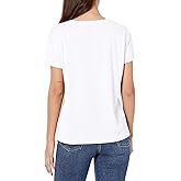 Armani Exchange Womens Regular Fit Icon Burnout Cotton Poly Jersey Crewneck Tee