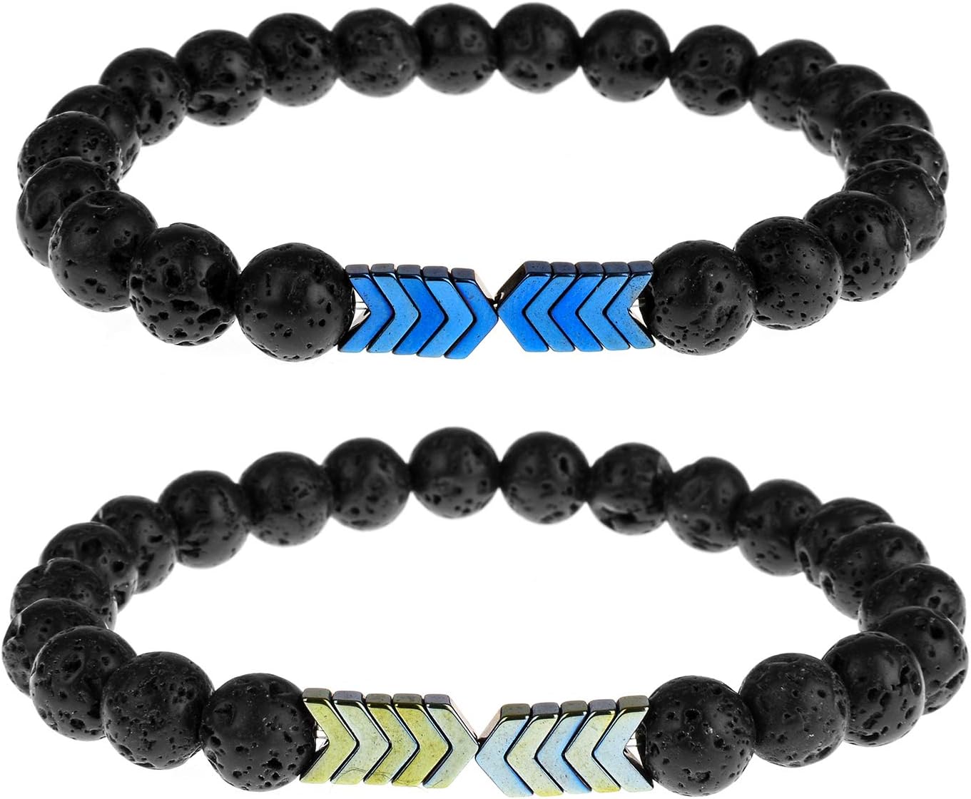 8mm Lava Rock Stone Bead Arrow Bracelet Essential Oil Bracelet for Women Beads Bracelet