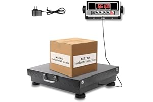 MEIYA Heavy Duty Shipping Scale, 660 lb Industrial Platform Scale for Packages, 0.1 lb Accuracy Postal Scale for Small Business & Warehouse with LB/KG, Counting, Tare & LCD, Lithium Battery & Adapter