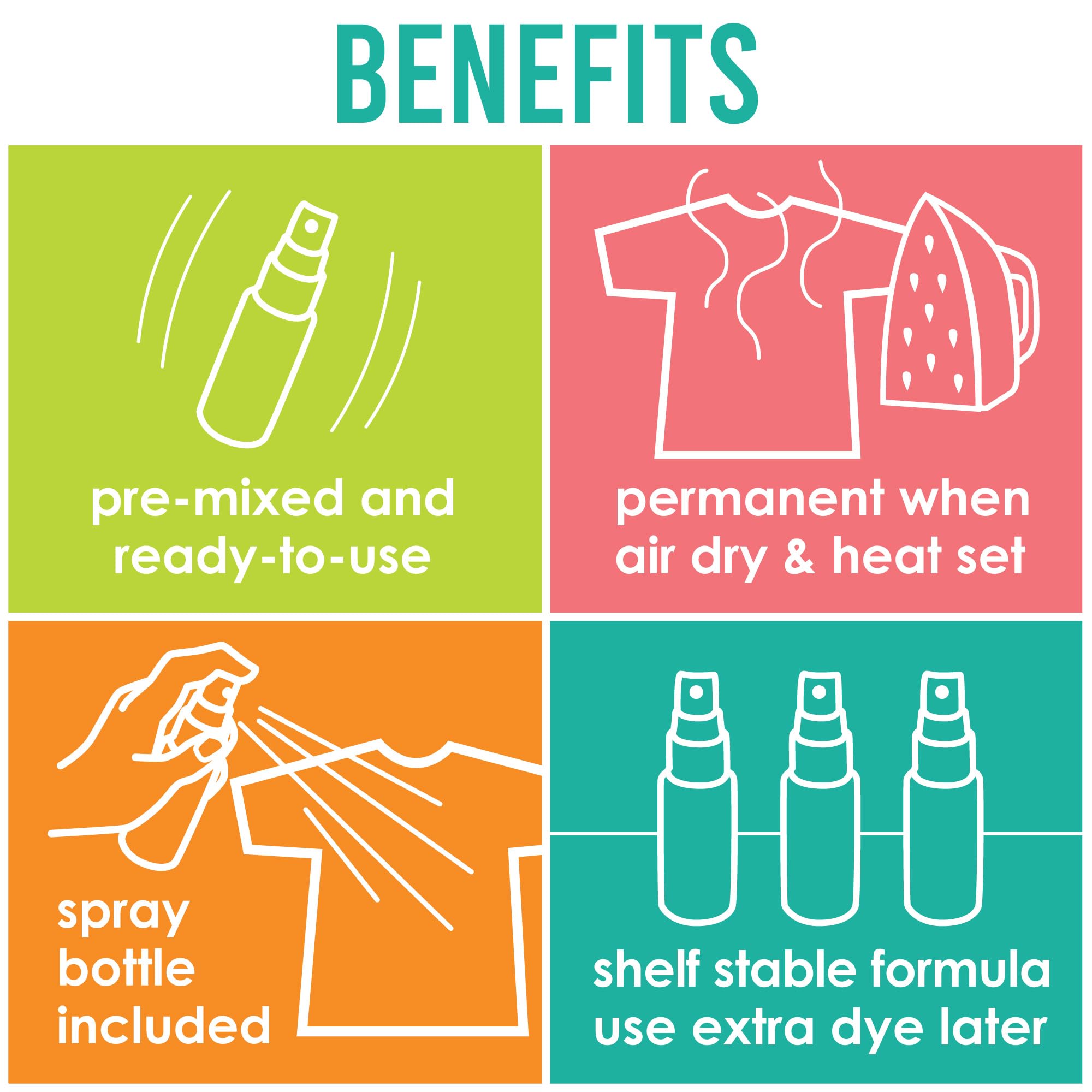 S.E.I Hot Pink Tie Dye Kits for Large Groups, Fabric Dye, Large Tie Dye Kit for Big Projects and Fun Activities, 1-Quart-32 Ounces…