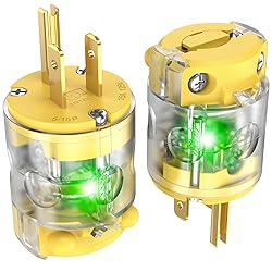 NEMA 5-15 Extension Cord Repair Ends Illuminated