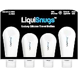 LiquiSnugs Premium - 100% Guaranteed Leak Proof Silicone Travel Bottles For Toiletries - TSA Approved Container. Premium Rang