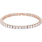 PAVOI 14K Gold Plated Cubic Zirconia Classic Tennis Bracelet | Gold Bracelets for Women | 4mm CZ, Size 6.5-7.5 Inch