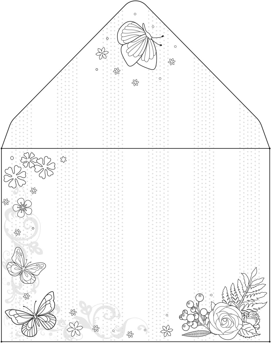 folia Design Colouring, air Dance, 4 envelopes, Ideal for Making Your own Birthday Invitation Cards, Multicoloured, 10,5 x 14,5 cm - Image 4