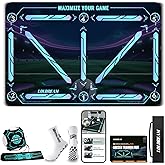 Soccer Training Mat With Technique Video Soccer Training Equipment Includes Football Trainer And Grip Socks Soccer Gifts Improve Coordination Anti-Slip Silent Absorption Mat For Footwork Training