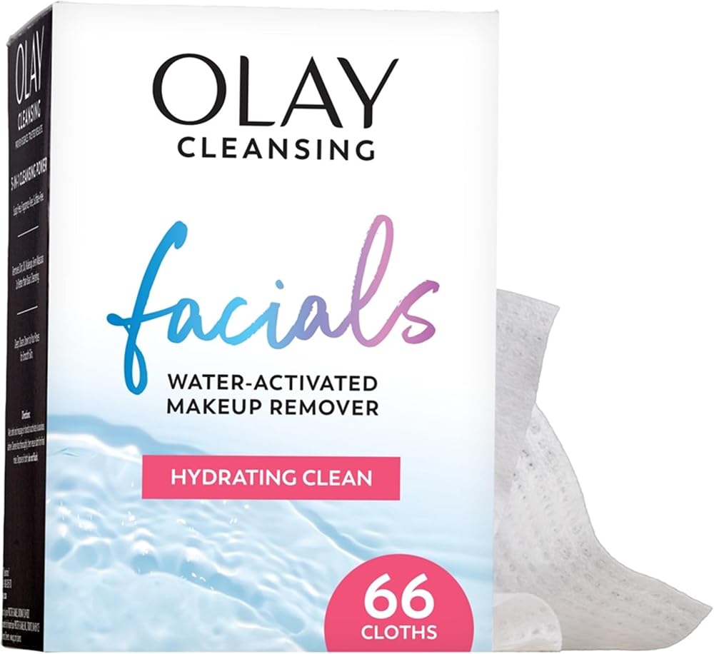 Olay Daily Facials 4-in-1 Water Activated Cleansing Cloths 66 Count