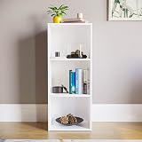 Vida Designs Oxford 3 Tier Cube Bookcase White Wooden Shelving Unit view 2
