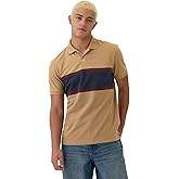 Gap Mens Striped Stretch Pique Polo Shirt