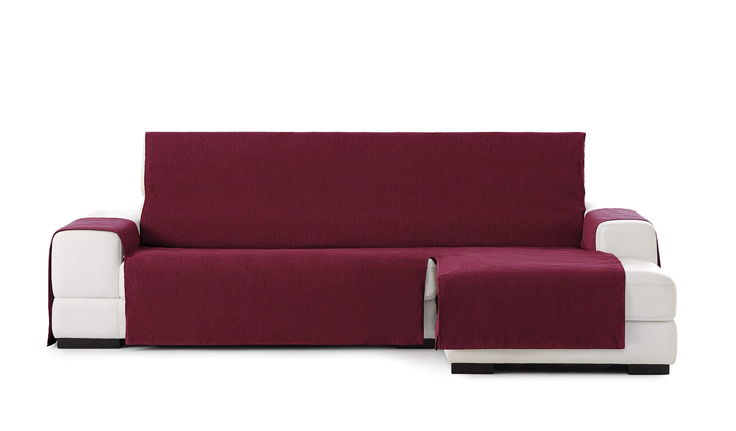 Eysa Rabat practica chaise longue cover 240cm., color 08/bordeaux, right-frontal view