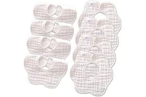 DOSMINE Muslin Baby Bibs for Drooling and Teething Newborn Drool Bibs for Baby Girl Boy