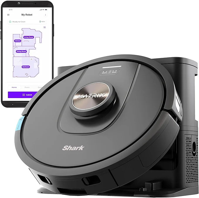 Shark UR2360S Ultra Robot Vacuum, with Matrix Clean, Precision Mapping, 30-Day Capacity HEPA Bagless Self Empty Base, Self-Cleaning Brushroll Perfect for Pet Hair, WiFi, Black (Renewed)