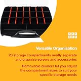Amtech S6460 Storage Box 23 Compartments Screw Organizer with Removable Dividers view 4