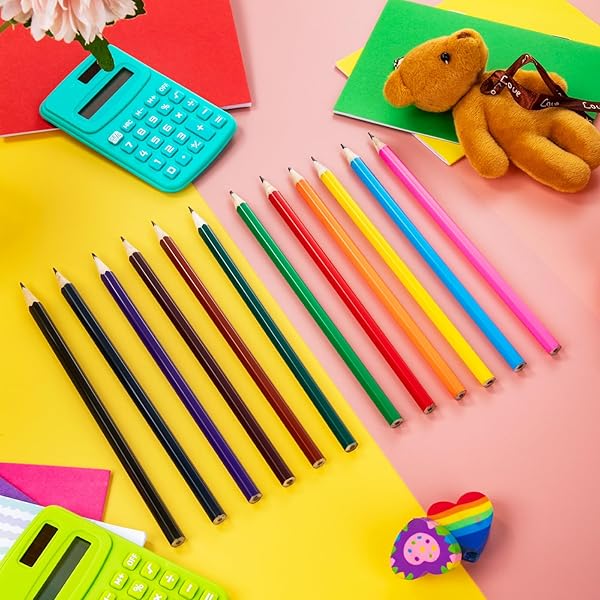 HUMYOUN 36 PACK #2 HB PENCILS BULK IN TUBE WITH SHARPENER ASSORTED COLORS WOOD-CASED PRE-SHARPENED PENCILS GIFTS FOR CHRISTMAS BACK TO SUPPLIES PRIZE PARTY FAVOR (WOODEN)