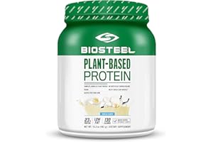 BioSteel Plant-Based Protein Powder, Vanilla, 14 Servings, Vegan Protein Shake Mix with 23g Complete Protein, Dairy Free, Sug
