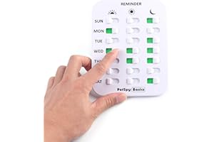 PetSpy Dog Feeding Reminder 3 Times a Day Pet Feeding Chart Easy to Mount Magnetic Tracker to Feed Your Dog Cat, Sticker Daily Indication Tool, Medicine and Food Tracker