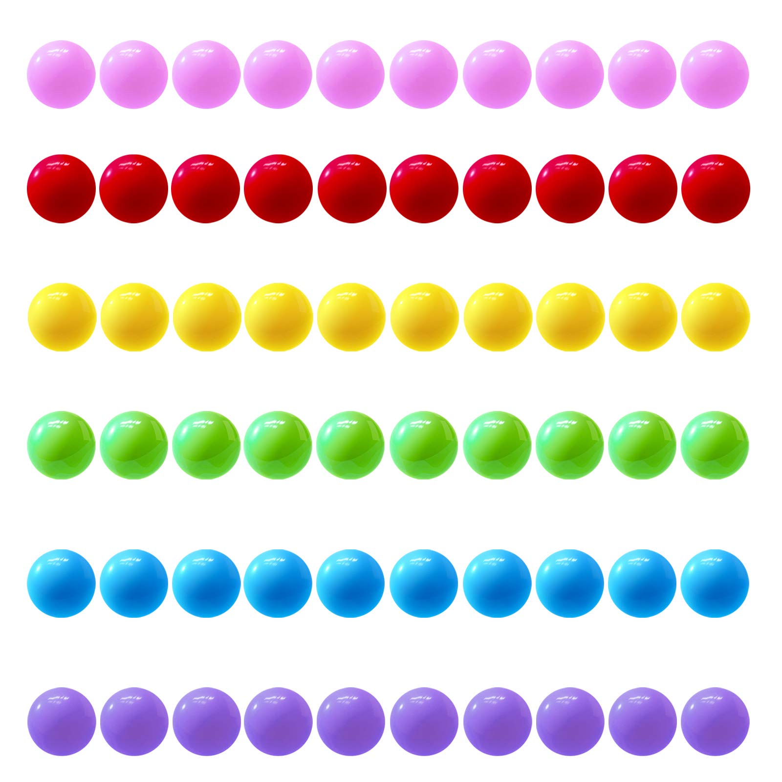 Hotgod 60 Pcs Chinese Checkers Marbles Balls in 6 Colors,14mm Game replacement Balls for Marble Run, Marbles Game