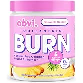 Obvi Collagenic Burn Powder, Collagen Peptide Blend, Pineapple Coconut | Collagen Peptide Blend with GBB, Ashwagandha and Green Coffee Boosts Metabolism, Energy and Daily Wellness