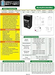 Mighty Max Battery ML4-6 - 6 Volt 4.5 AH SLA