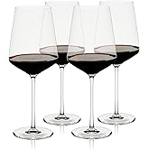 Viski Reserve Liminal Ultralight Crystal Universal Wine Glasses for Red and White Wines, Thin and Durable Drinking Glasses for Birthday, Wedding Gifts, Home Bar, Elegant Glassware, 23 oz, Set of 4