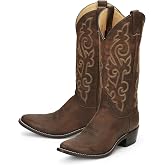 Justin Buck 13" Cowboy Boots for Men, Full-Grain Leather
