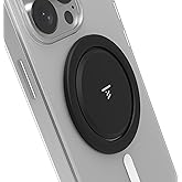 Tango Ultra Thin Grip for MagSafe: One Hand Open, Stand, 10x Expandable, Space Grade Steel, Removable for Wireless Charging. Half The Thickness, Twice The Fidget - Black