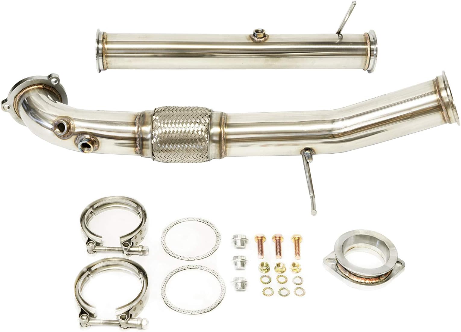 CarXX Turbo Downpipe for Volvo C30 T5 2006-2012 Stainless Steel with Gaskets and Hardware