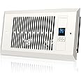 VIVOSUN Quiet Register Booster Fan 4”×10”, Smart Register Vent with Intelligent Thermostat Control, Cooling Heating AC Vent Booster Fan, Matte White