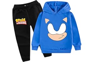 Boys Girls Hoodies Pants Sets, Hedgehog Printing Hooded Tracksuit Sweatshirt and Pant Clothes Set for Kids 3-12Years