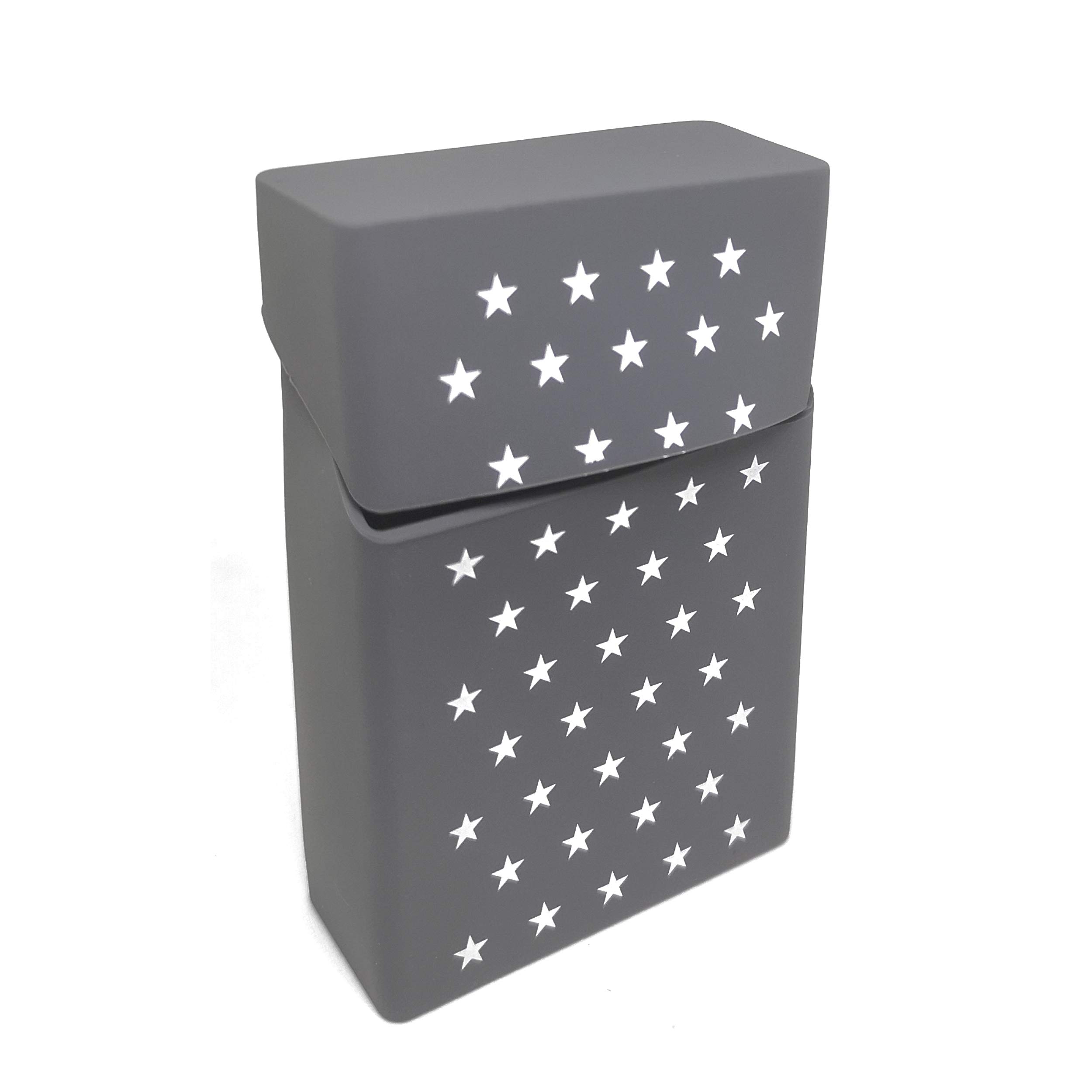 Silicone Cigarette Case Pack Box Cover Cig Holder King Size Cigarettes White Stars Grey Design Novelty Gifts For Her Accessory BestWayDigital