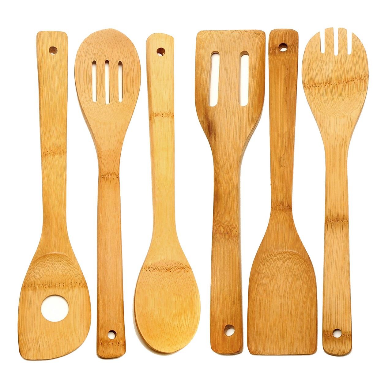 Bamboo Kitchen Utensils, Tools (Pack 