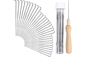 AvoDovA Felting Needles Kit,30Pcs Felting Needles of 3 Sizes with Wooden Handle Felt Tool and Plastic Bottlefor Beginner,Felt