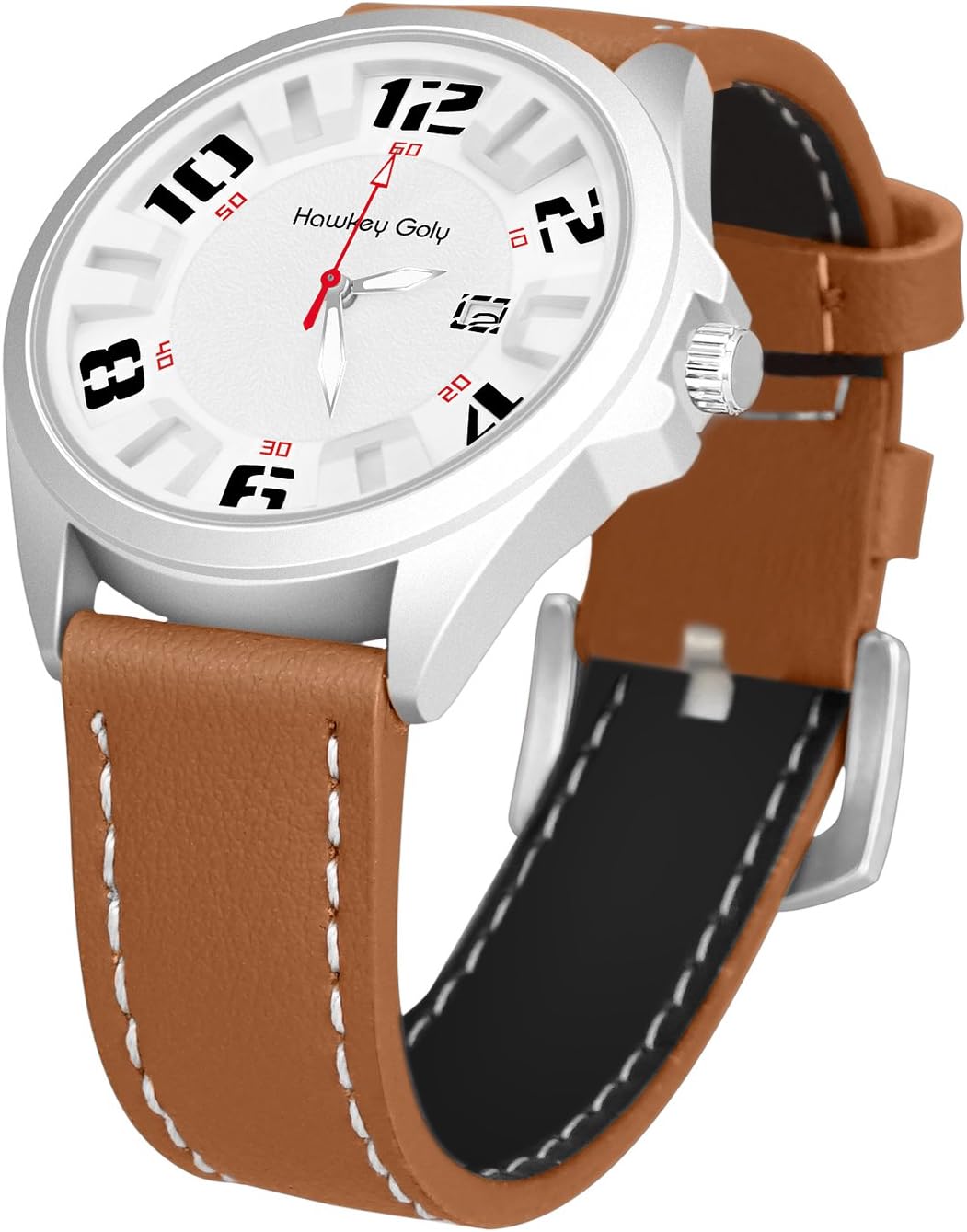 Hawkey Goly Wrist Watch for Men Casual Analog Quartz Watch with Date Display Waterproof