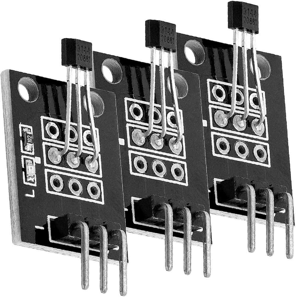 AZDelivery 3x KY-003 Hall Effect Sensor Transistor for Arduino + E-Book