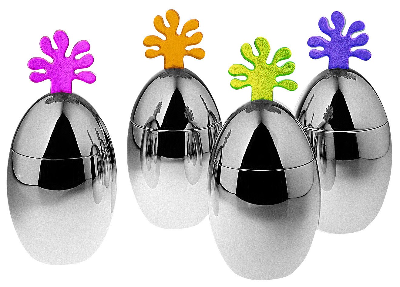 Alessi Ovo Kitchen Box, Orange Knob (JL02 O)