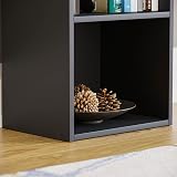 Vida Designs Oxford 4 Tier Cube Bookcase Black Wood Shelving Unit view 5