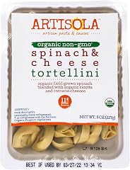 Artisola, Tortellini Spinach And Cheese Organic, 8 Ounce